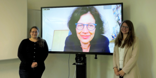 Stereotype Threat in the Classroom Foto mit Sabrina König, Prof. Karen Phalet und Dr. Justine Stang-Rabrig