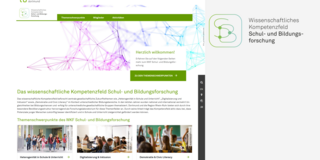 Screenshot der Startseite mit dem Logo des Wissenschaftlichen Kompetenzfelds Schul- und Bildungsforschung