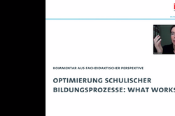 Screenshot der Startfolie zum Vortrag von Prof. Dr. Mirjam Steffensky der Universität Hamburg mit kleiner Kachelansicht von der Vortragenden