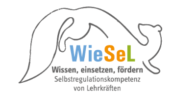 Umrisse eines Wiesels mit dem Schriftzug "WieSeL. Wissen, einsetzen, fördern - Selbstregulationskompetenz von Lehrkäften"