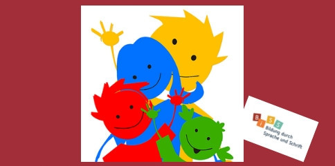 Lesekompetenz im Primarbereich Dunkelroter Hintergrund, bunte illustrative Figuren und weißer Schriftzug Förderung und Diagnostik von Lesekompetenzen im Primarbereich