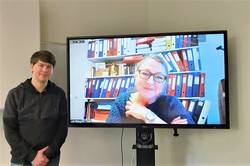 Foto von Prof. Hildegunn Støle und Thomas Brüggemann 