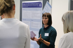 5. Symposium Nachwuchstagung Foto von Loreen Beier bei ihrer Posterpräsentation bei der Nachwuchstagung