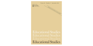 Cover des Journals mit beigen Hintergrund und weißer Schrift Educational Studies