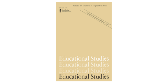 Cover des Journals mit beigen Hintergrund und weißer Schrift Educational Studies