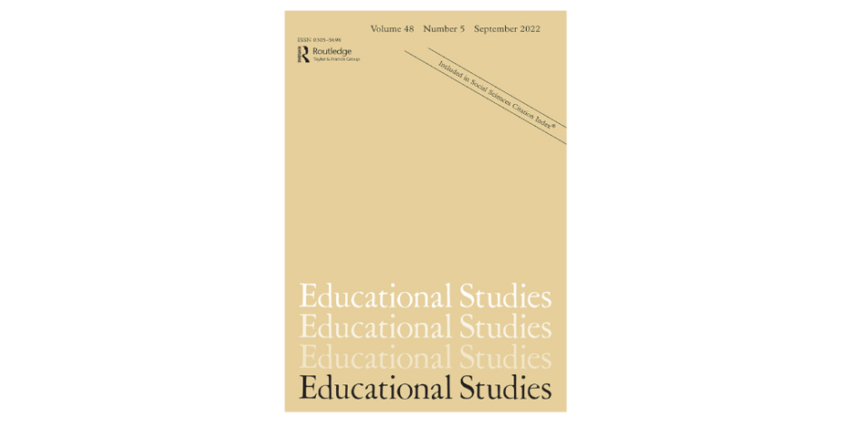 Cover des Journals mit beigen Hintergrund und weißer Schrift Educational Studies