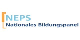 Hellblauer und dunkelblauer Schriftzug des Projektnamens NEPS Nationales Bildungspanel