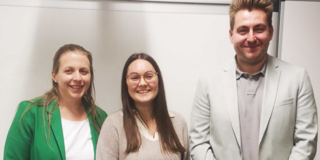 Foto mit Alyssa Grecu, Chantal Lepper und Frederik Osadnik