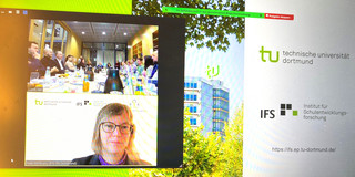 Foto eines Laptops mit Zoom-Meeting zum Inputvortrag von Prof. Dr. Nele McElvany