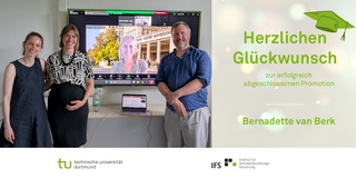 Foto von Bernadette van Berk nach Abschluss ihrer erfolgreichen Disputation