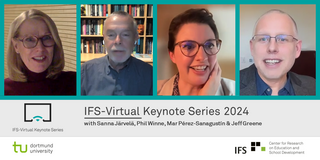 Screenshots der vier Wissenschaftler*innen bei der IFS-Virtual Keynote Series