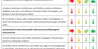 Beispielhafte Erhebungsfragen des Projekts TIMSS