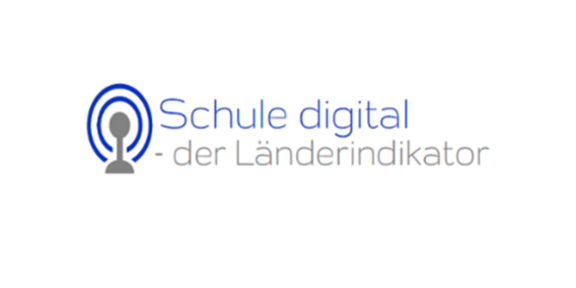 Blau-graues Icon und blau-grauer Schriftzug des Projektnamens Schule digital - der Länderindikator
