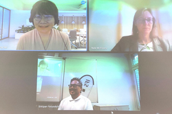 Foto der Zoomkacheln von Meng-Jung Tsai, Nele McElvany und Sittipan Yotyodying