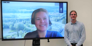 Ringvorlesung mit Kaisa Leino Foto von Kaisa Leino, PhD, und Dr. Ulrich Ludewig