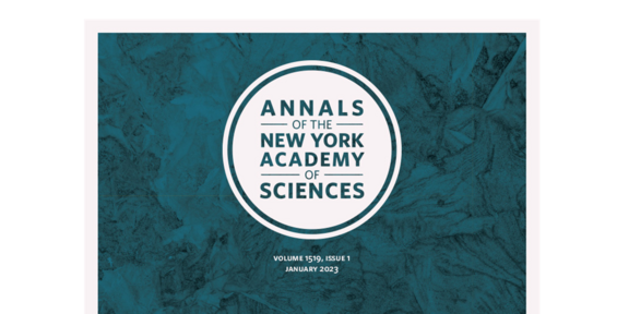 Annals of the New York Academy of Sciences Publikationscover mit dunkelgrün marmorierten Hintergrund und weißen Kreis mit Schriftzug Annals of the New York Academy of Sciences