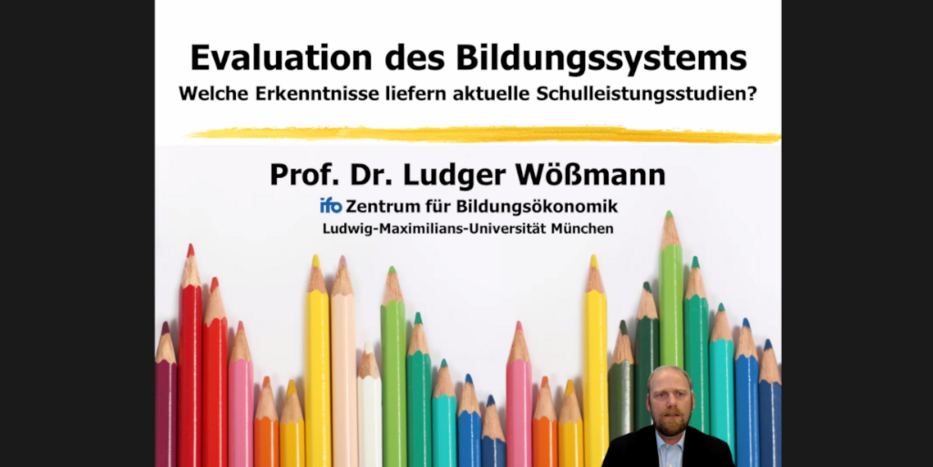 Screenshot der Keynote mit Prof. Dr. Ludger Wößmann