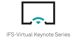 IFS Virtual Keynote Series Logo Virtual Keynote Series mit Bildschirm und Wlan-Symbol