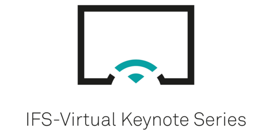 IFS Virtual Keynote Series Logo Virtual Keynote Series mit Bildschirm und Wlan-Symbol