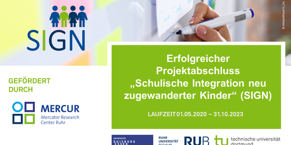 Bild indem steht, dass das SIGN Projekt erfolgreich abgeschlossen wurde.