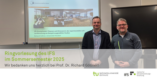Prof. Dr. Richard Göllner und Dr. Alexander Naumann vor der Präsentation