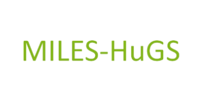 Grüner Schriftzug des Projektnamens MILES-HuGS
